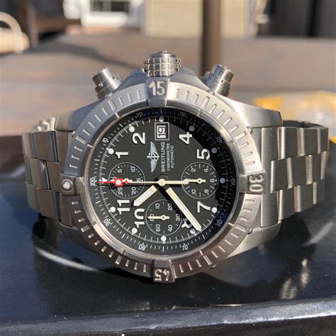 breitling titanium watches for sale|Breitling avenger titanium chronograph.